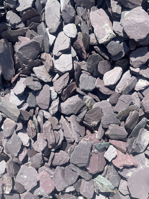 Plum Slate Chippings 20-50mm | Natural Stone & Timber