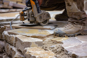 Cutting sandstone