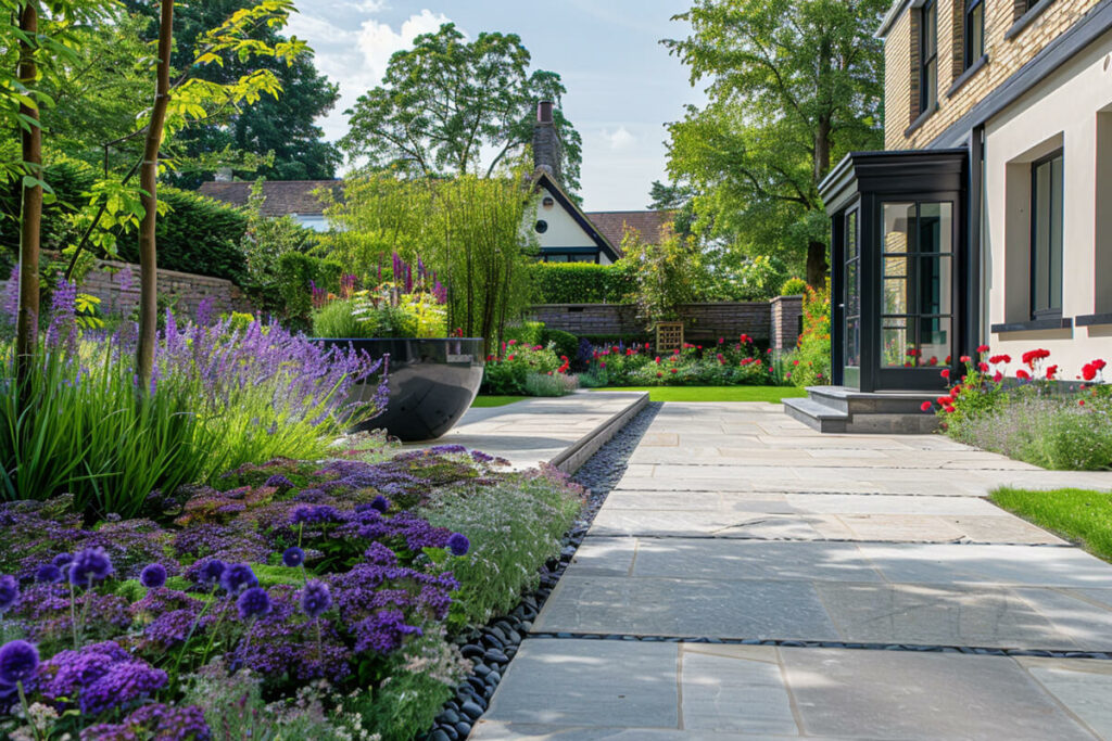 Limestone paving in the garden