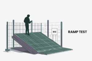 Ramp test of slip-resistance